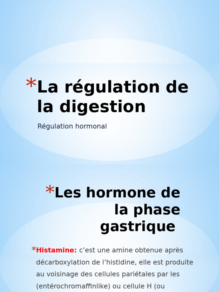 La Régulation de La Digestion | PDF