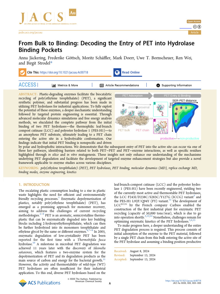 Jäckering Et Al 2024 From Bulk To Binding Decoding The Entry of Pet ...