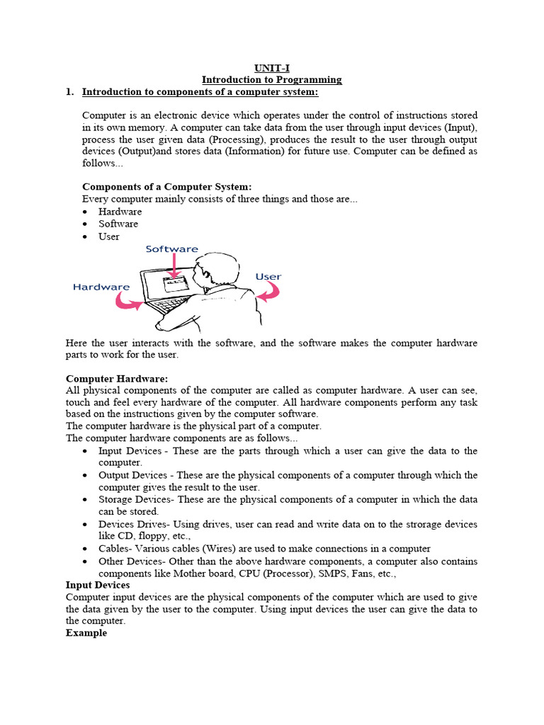 Components of a Computer System | PDF | Data Type | Computers