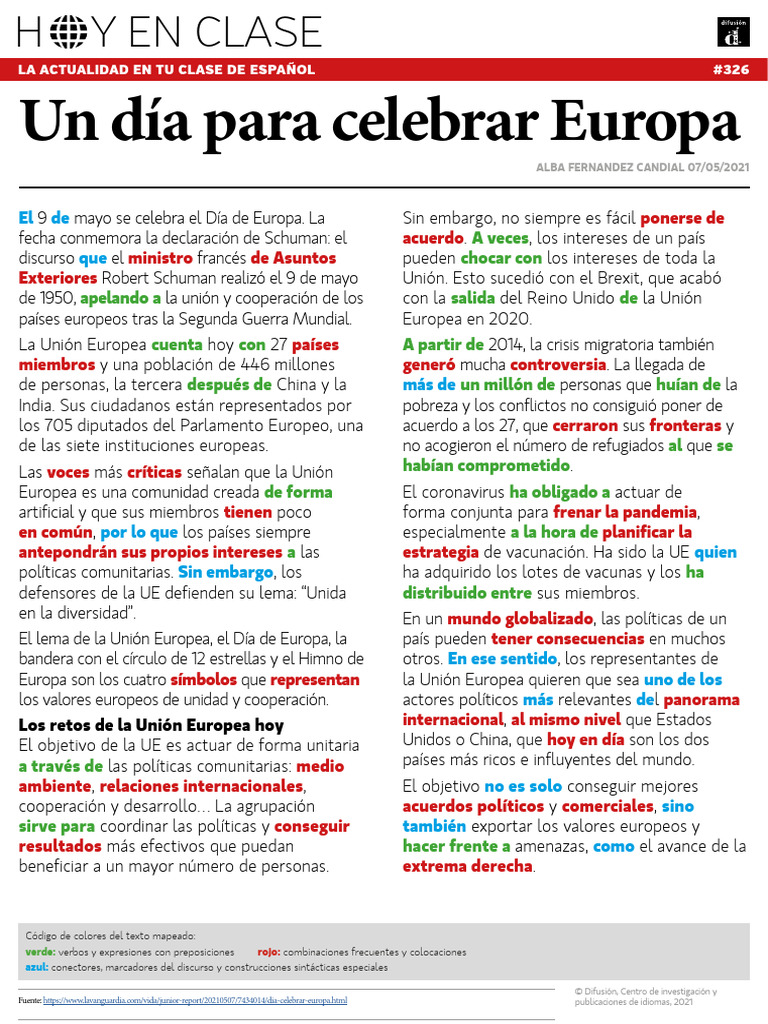 Mapeado Un Día para Celebrar Europa | PDF