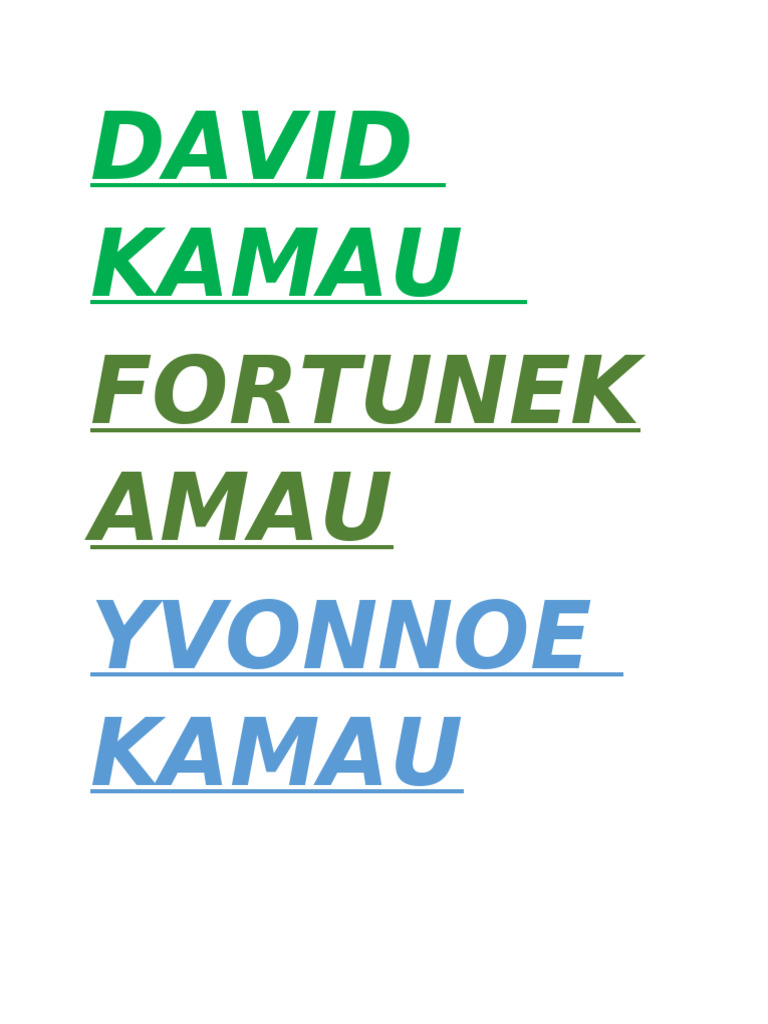 David Kamau | PDF