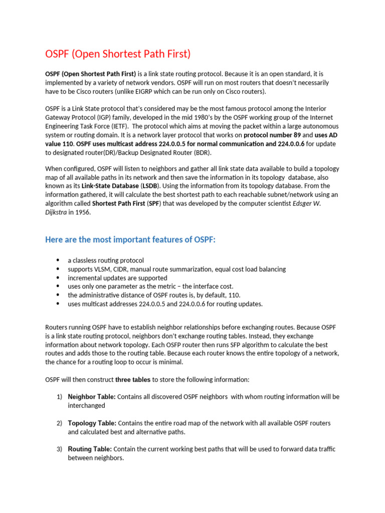 OSPF Update | PDF