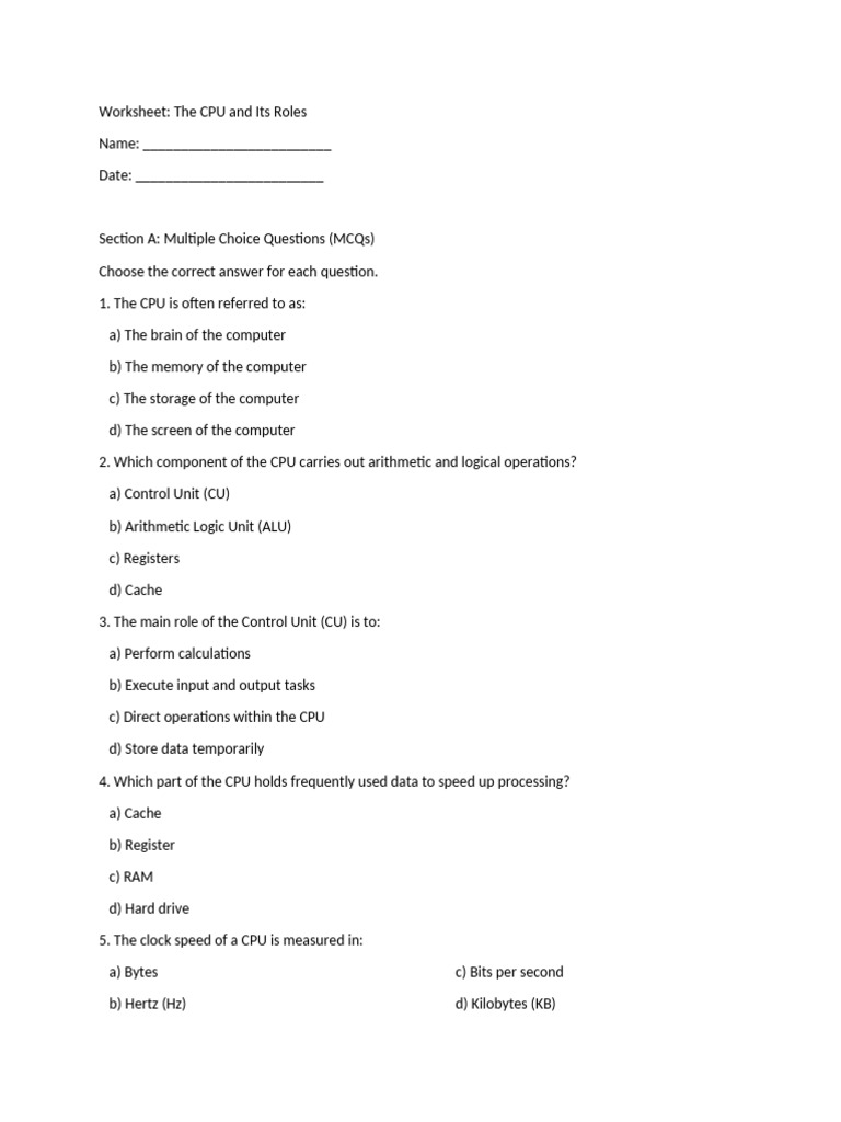 Worksheet | PDF