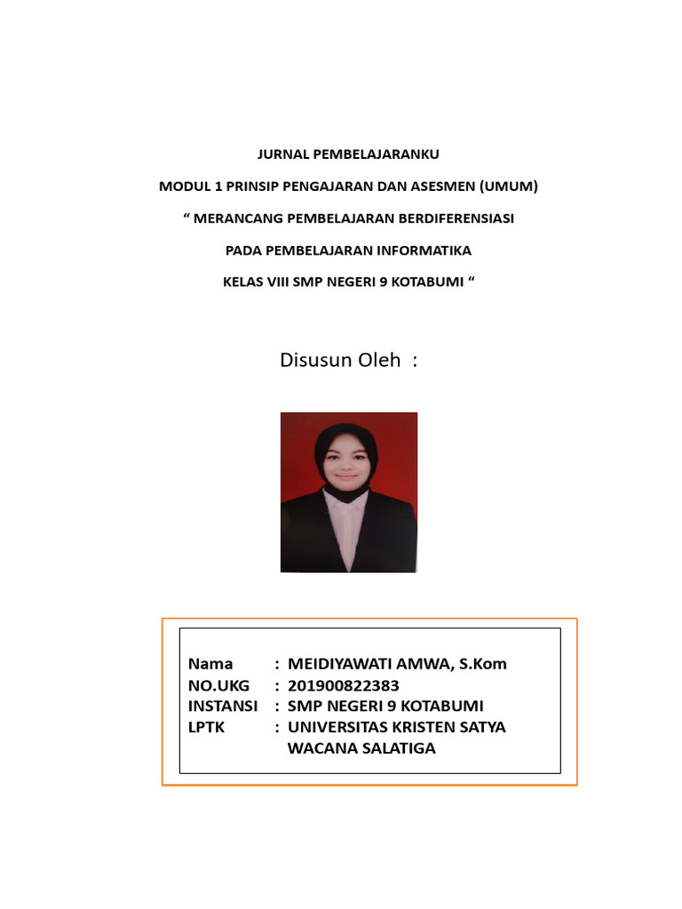 Jurnal Pembelajaran Berdiferensiasi