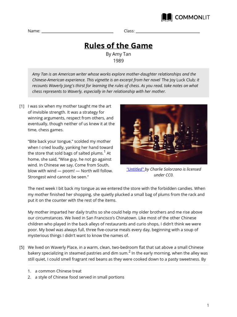 Rules of The Game | PDF