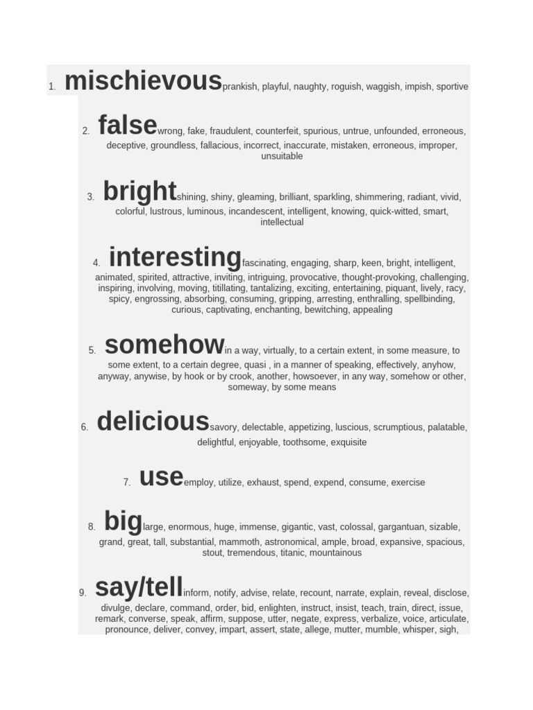 Word Collection | PDF