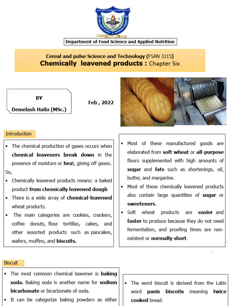 Chapter 6. Chemically Levened Products S | PDF
