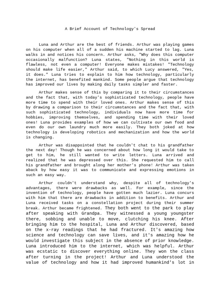 A Brief Account of Technology | PDF