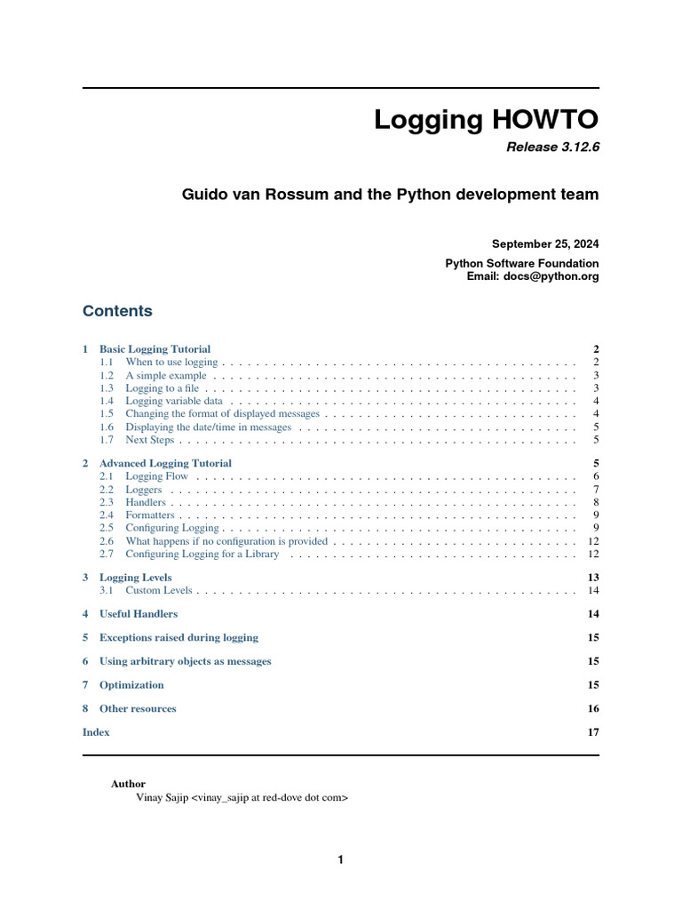 Howto Logging | PDF