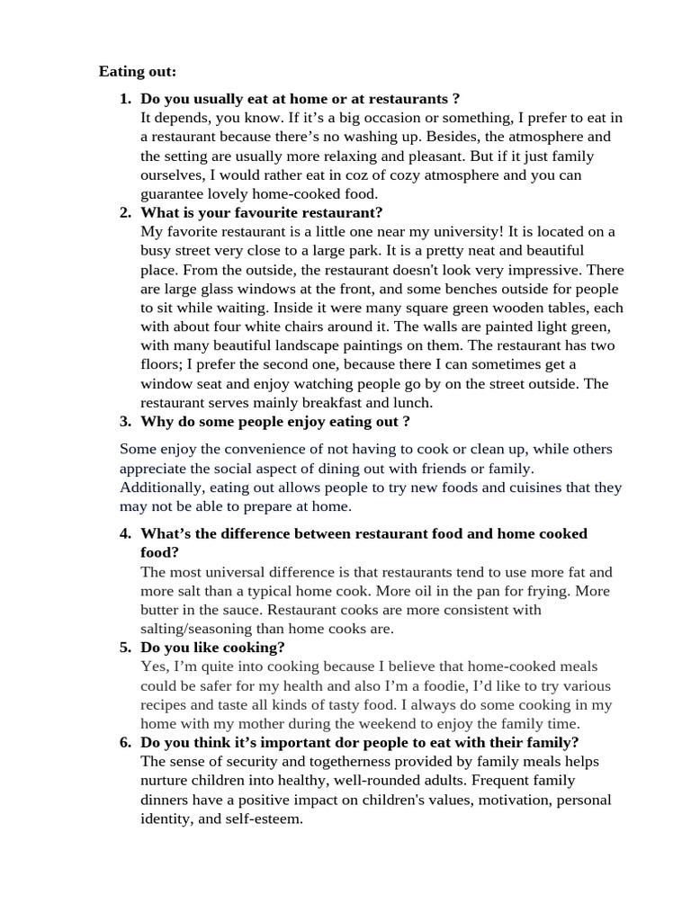Eating Out PDF