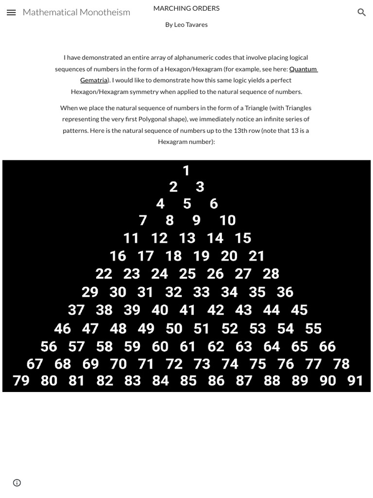Mathematical Monotheism - MARCHING ORDERS | PDF