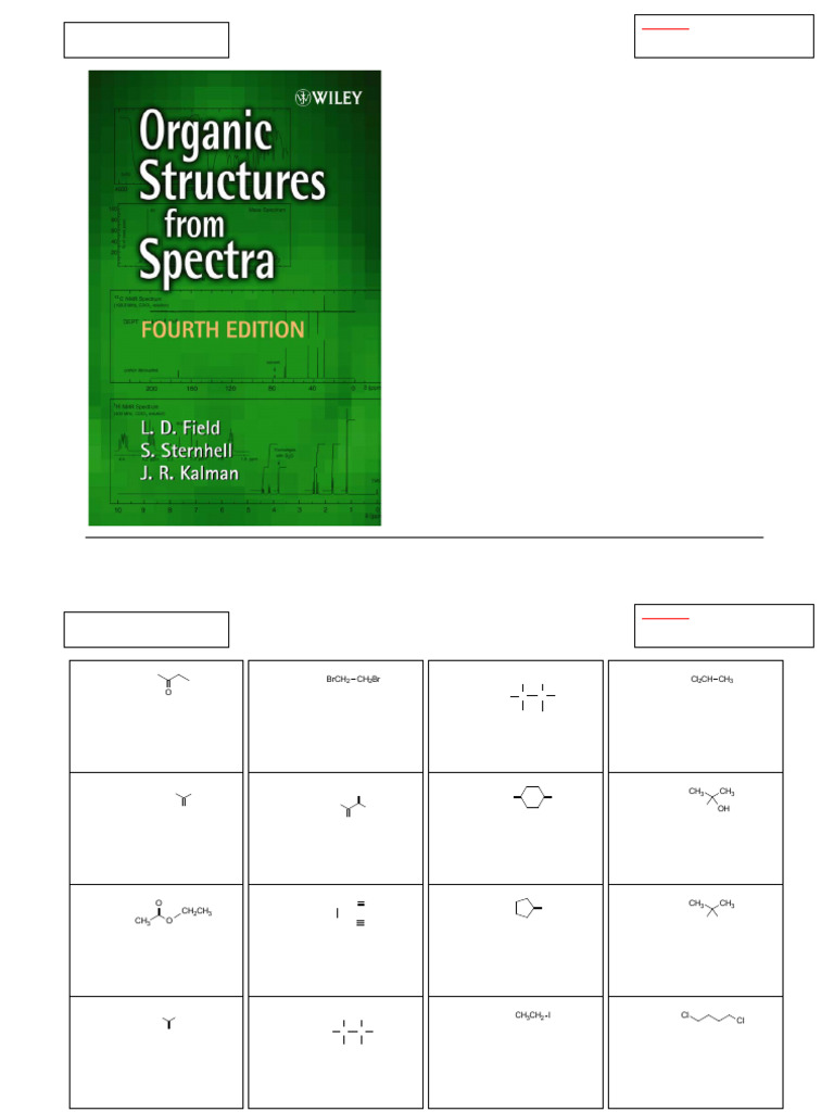 Sol Organic Structures From Spectra Edition 4 2008 Solutions Manualpdf ...