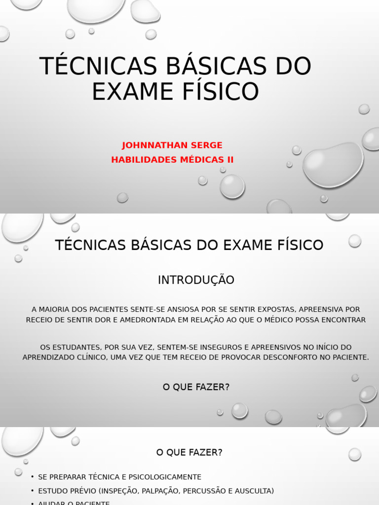 Técnicas Básicas Do Exame Físico Pdf