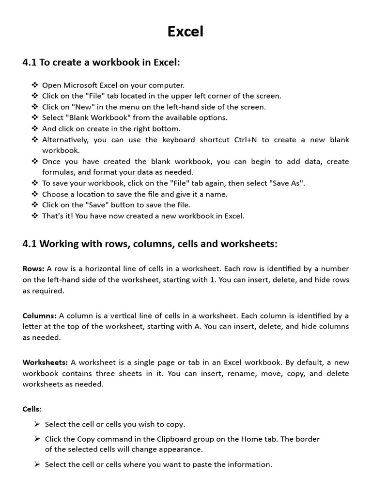 Ms excel pdf