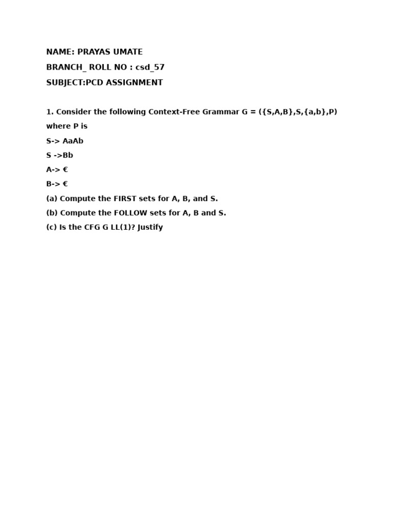Prayas Umate PCD Assignment | PDF