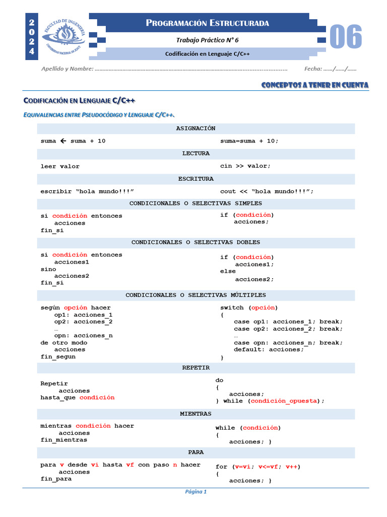 Codificación en C/C++: Guía Práctica | PDF | C ++ | C (lenguaje de ...