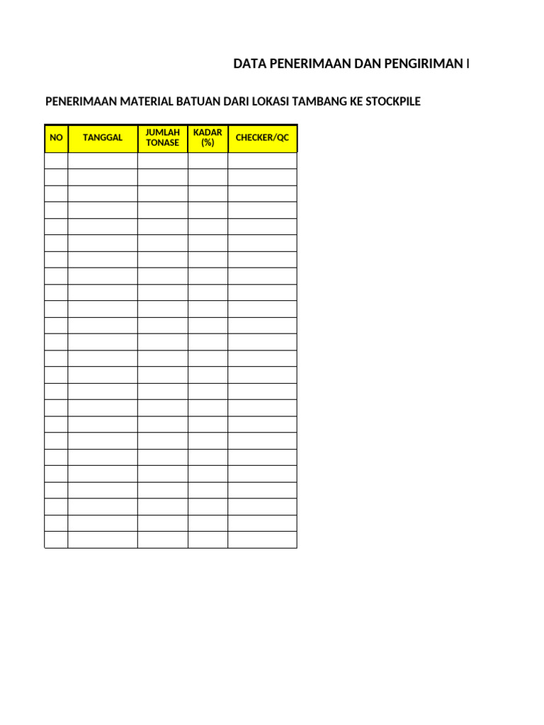 Penerimaan Dan Pengiriman Material | PDF