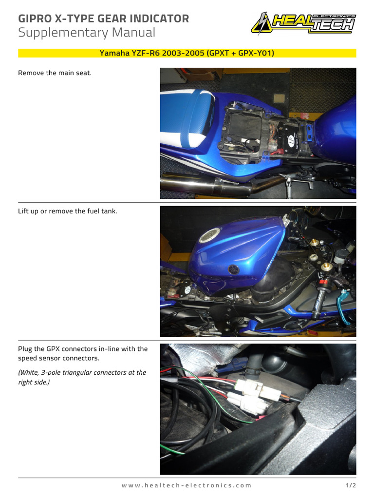 GPX-Y01 Yamaha YZF-R6 2003-2005 | PDF