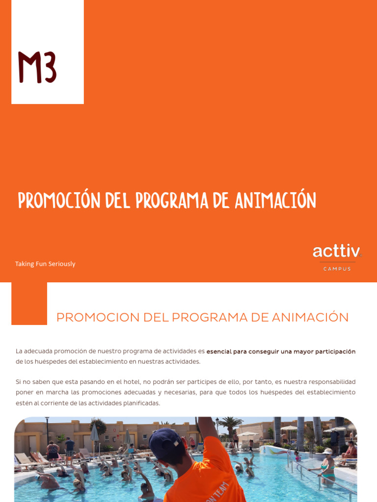 M3 - 1 Promocion Del Programa de Animacion | PDF