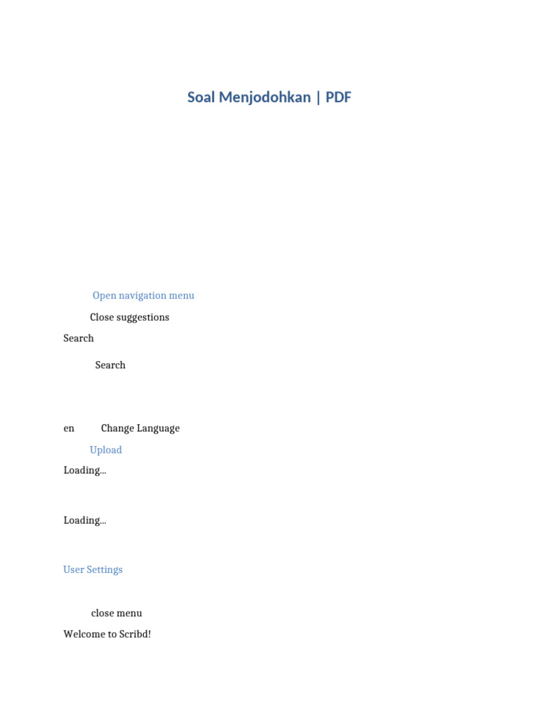 Soal Menjodohkan Pdf