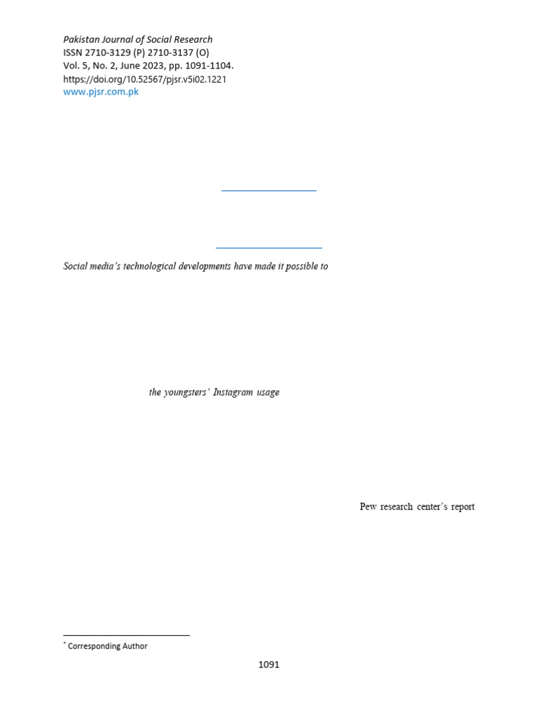 108 +vol +5,+no +2,+June+2023+Zeib,+&+Shahzad+-+Instagram+Use+and ...