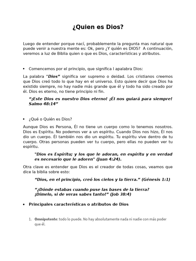 Quien Es Dios | PDF