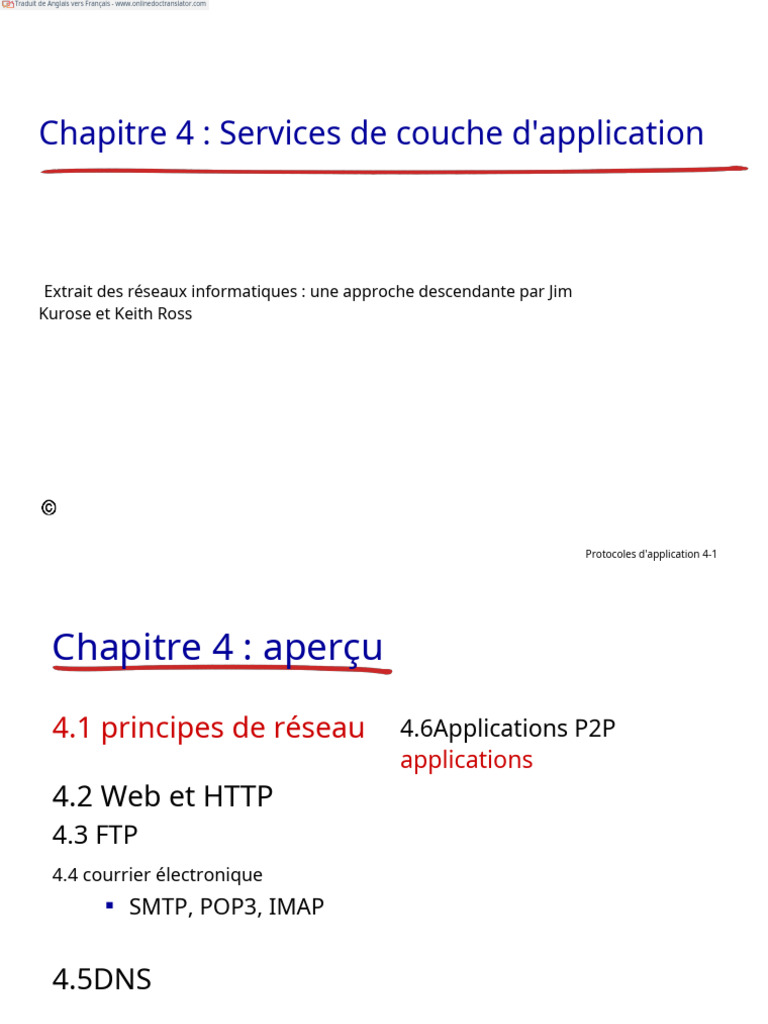 Chapter 4 Application Layer Services | PDF