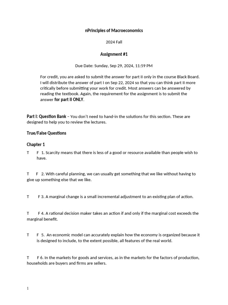 HW 1 - Questions | PDF