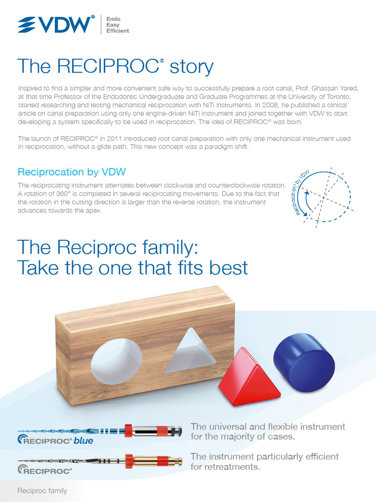 VDW Dental Reciproc Family Product Card en | PDF