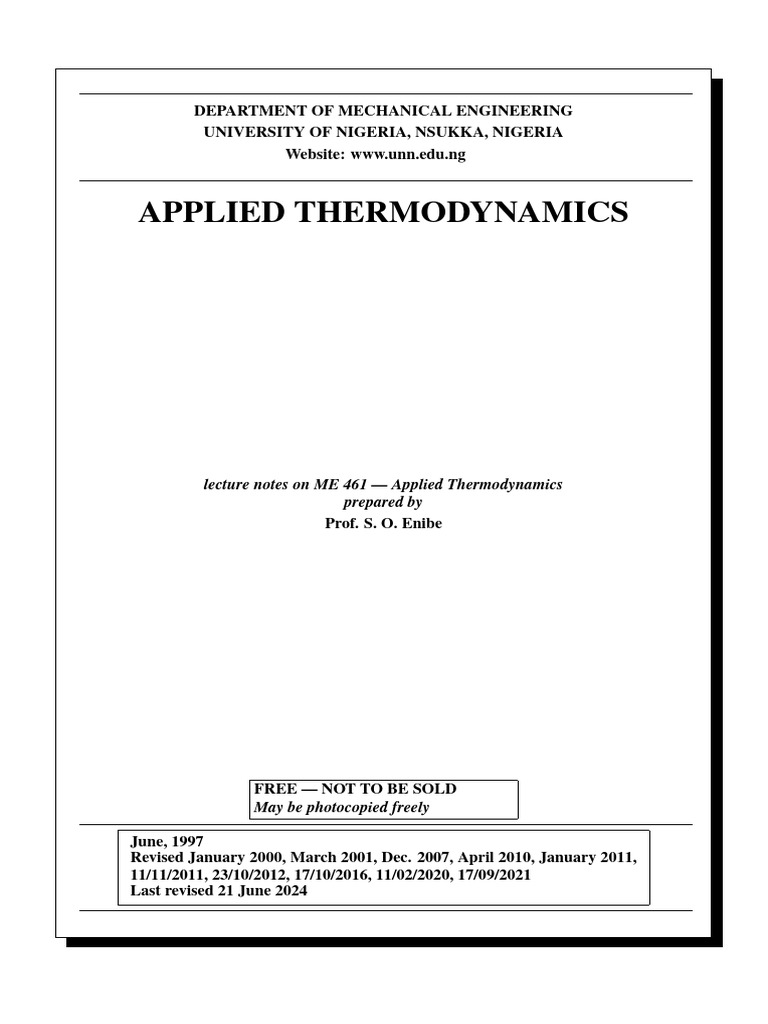 Me 461 Notes | PDF