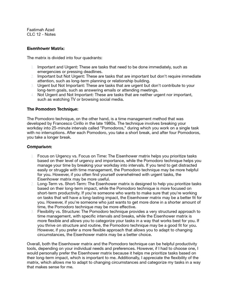 clc-eisenhower-matrix-vs-pomodoro-technique-pdf-time-management