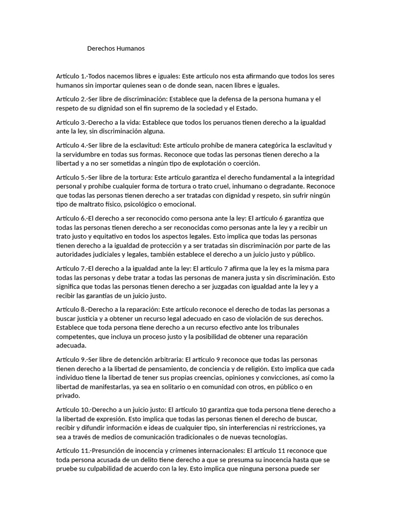 Derechos Humanos DPCC | PDF