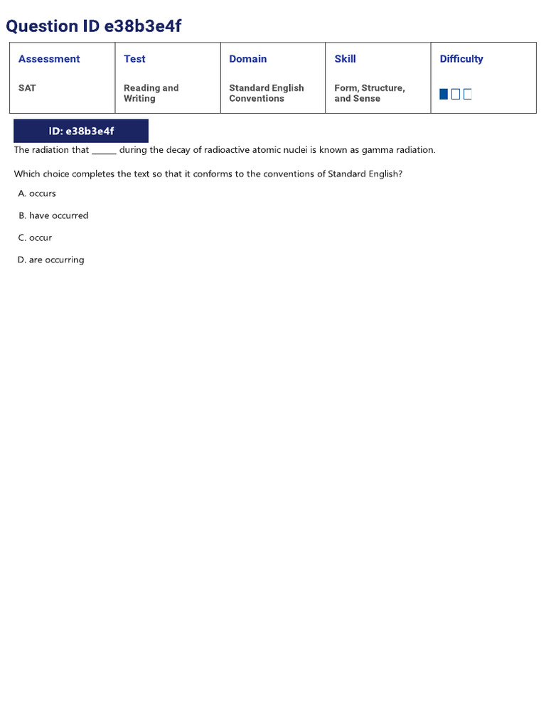Form, Structure, Sense - Easy | PDF | Sat | Foreign Language Studies