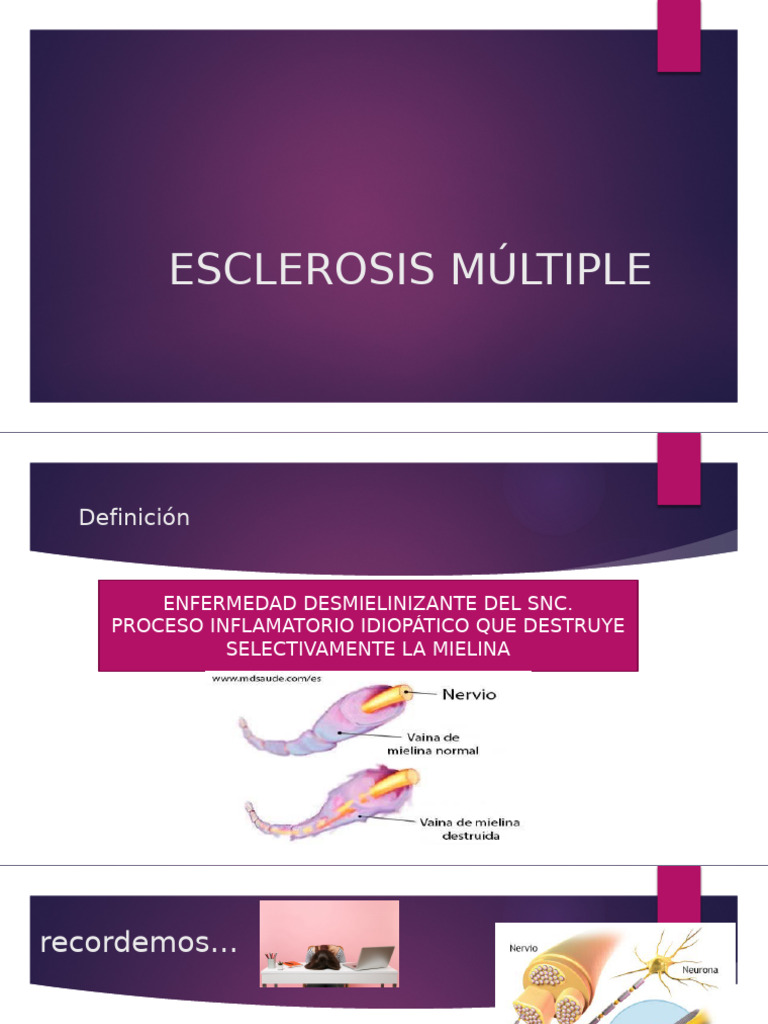 Tema 1 - Esclerosis Múltiple | PDF | Mielina | Salud y bienestar