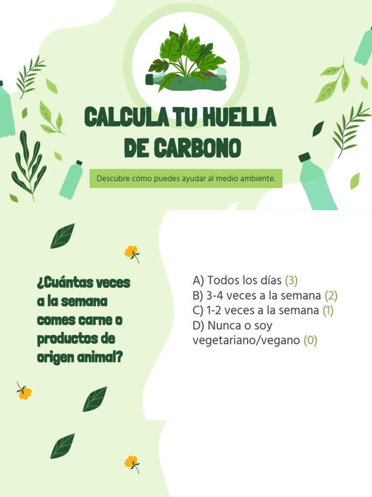 Calcula Tu Huella de Carbono | PDF