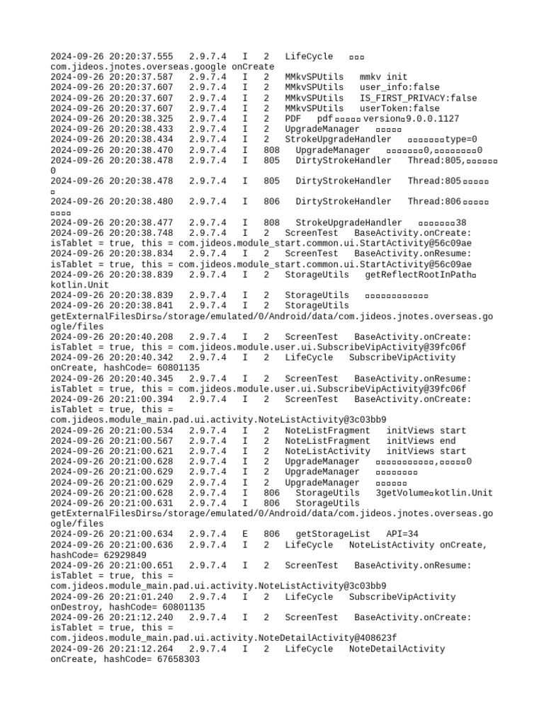 2024 09 26 - Log | PDF