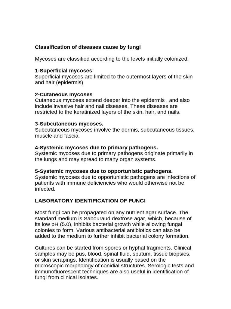 Fungal Disease Classification and Diagnosis | PDF | Fungus | Skin
