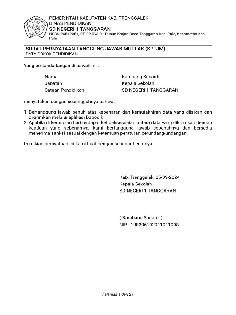 Sptjm Dapodik 2025 A Pdf