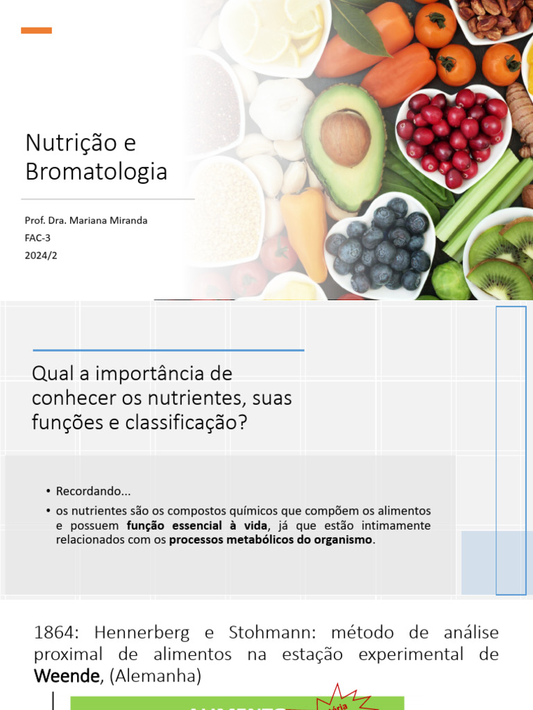 Aula 3 Nutrientes E Nutrientes Pdf