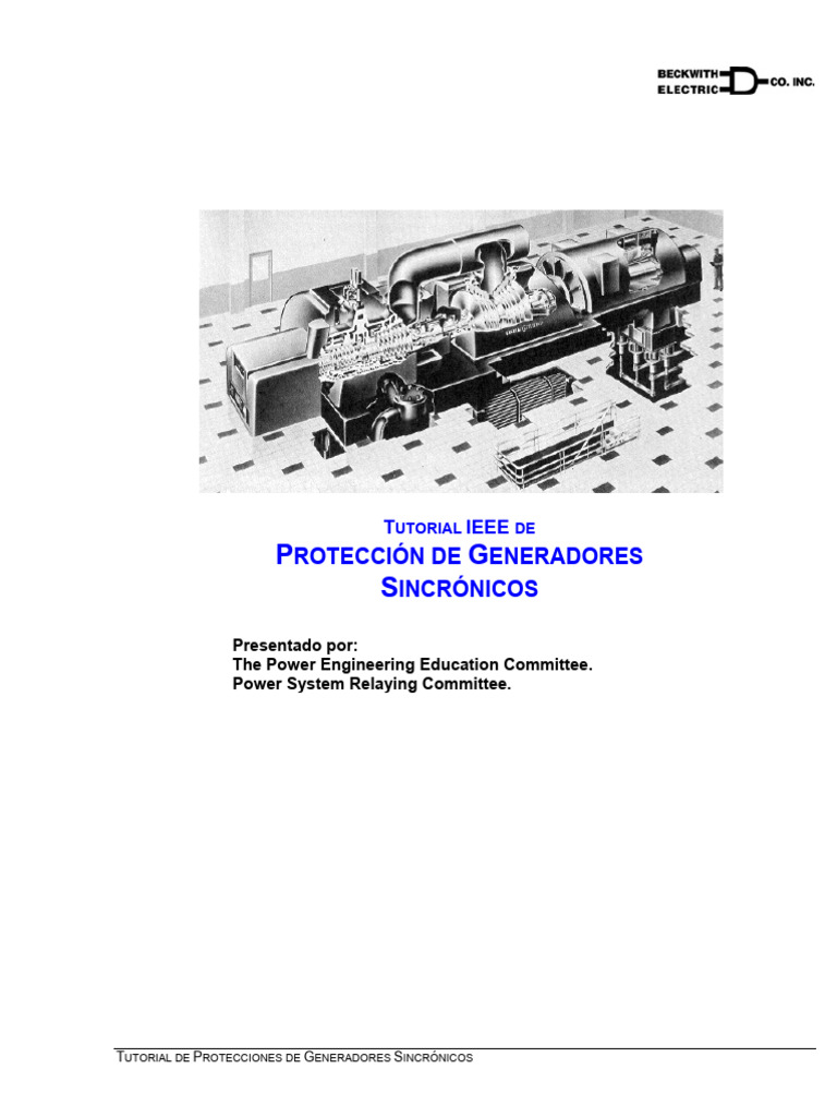 Protección de Generadores Sincrónicos | PDF | Generador eléctrico ...