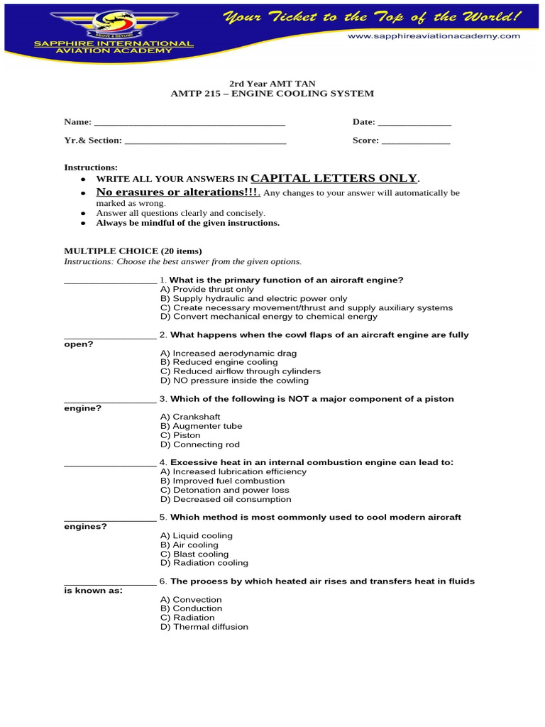 Amtp 215 - Exam | PDF
