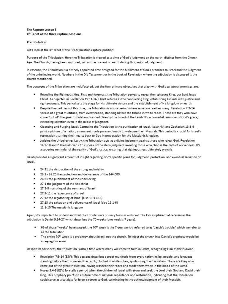 Understanding the Pretribulation Rapture | PDF | Great Tribulation ...