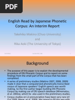 Download English Read by Japanese Phonetic Corpus An Interim Report by Takehiko Makino SN77526577 doc pdf