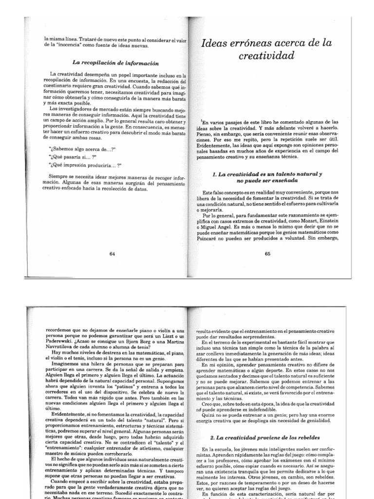Ideas Erróneas Acerca de Creatividad | PDF