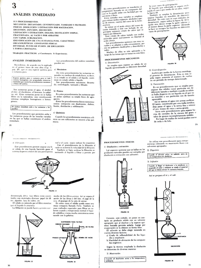 Procedimientos de Análisis Inmediato | PDF | Sustancias químicas | Química