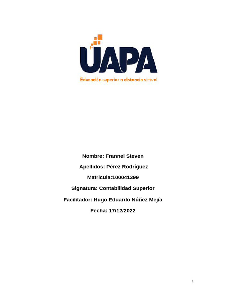 TRABAJO FINAL de Contabilidad Superior | PDF