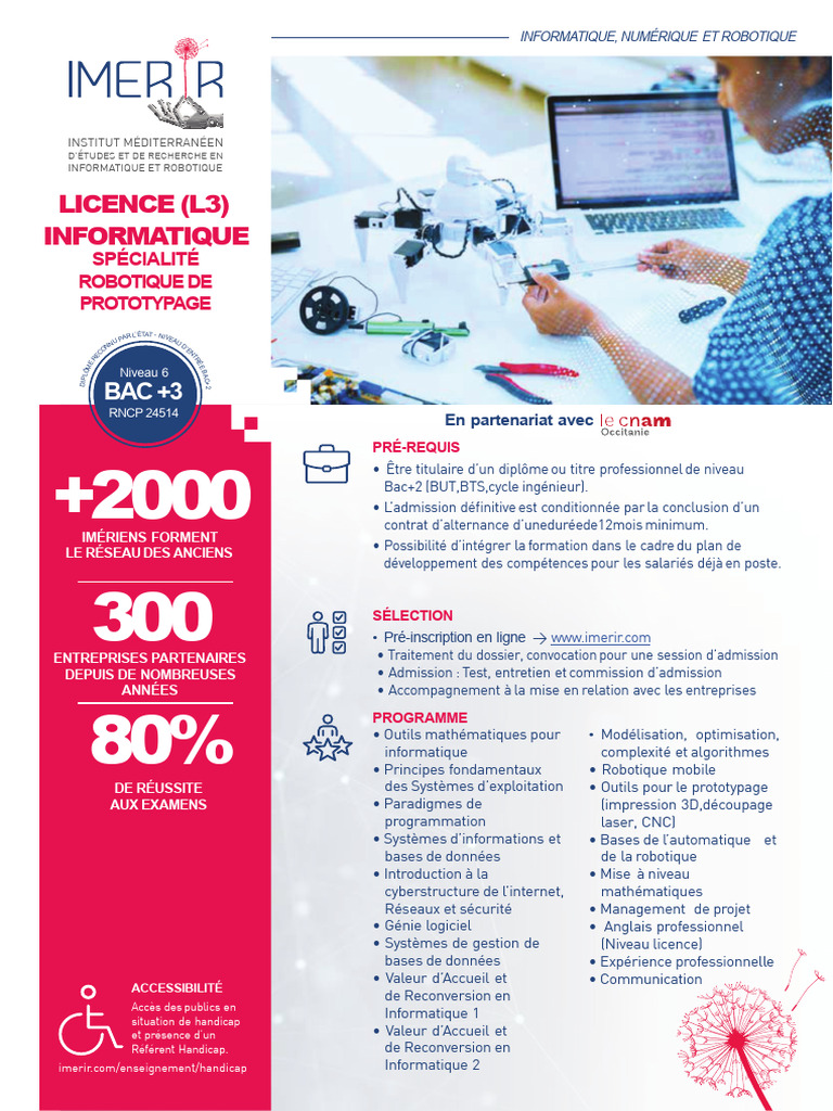 Imerir Fiche Licence Informatique Juin23 Final 2 | PDF