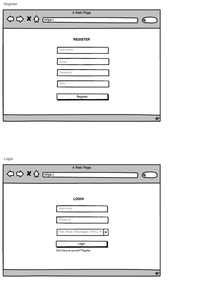 A Web Page: Register | PDF
