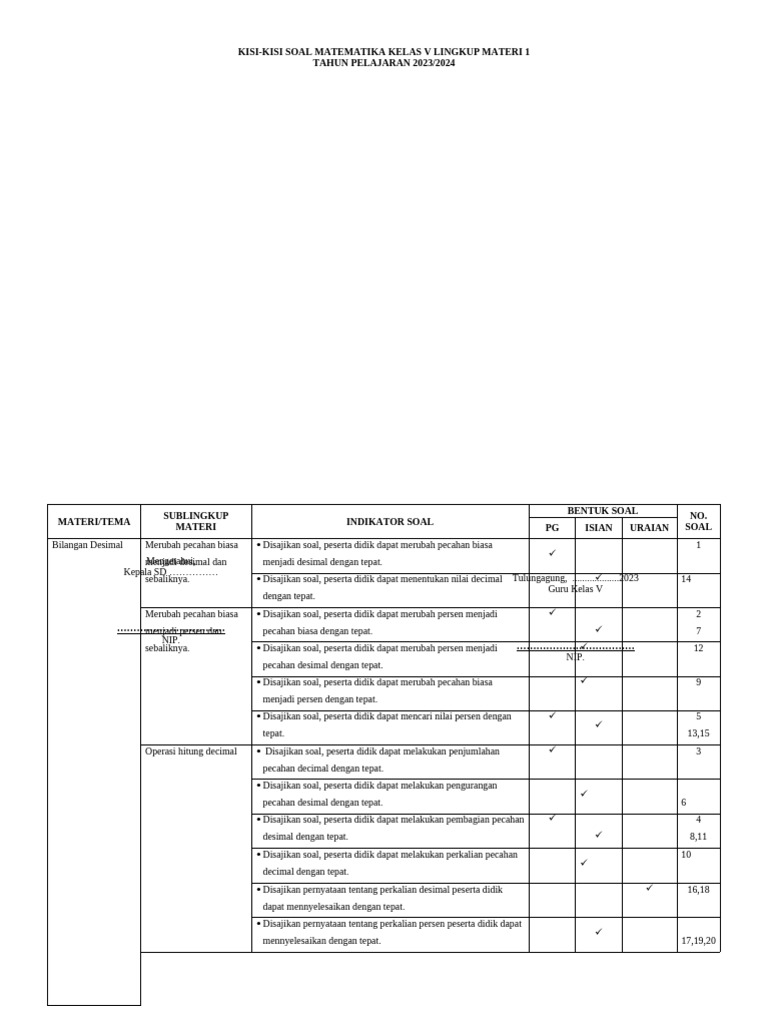 Bab 1 Bilangan Desimal Dan Persen Pdf