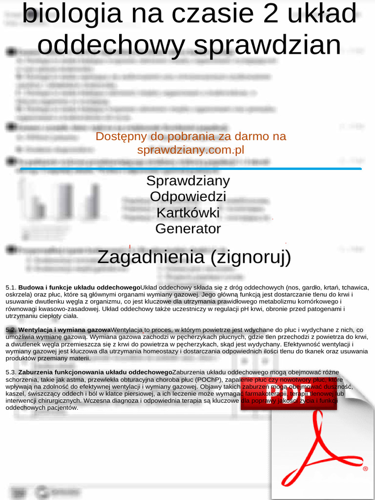 Rozmnażanie I Rozwój Człowieka Sprawdzian Biologia Na Czasie 2 Biologia Na Czasie 2 Układ Oddechowy Sprawdzian | PDF
